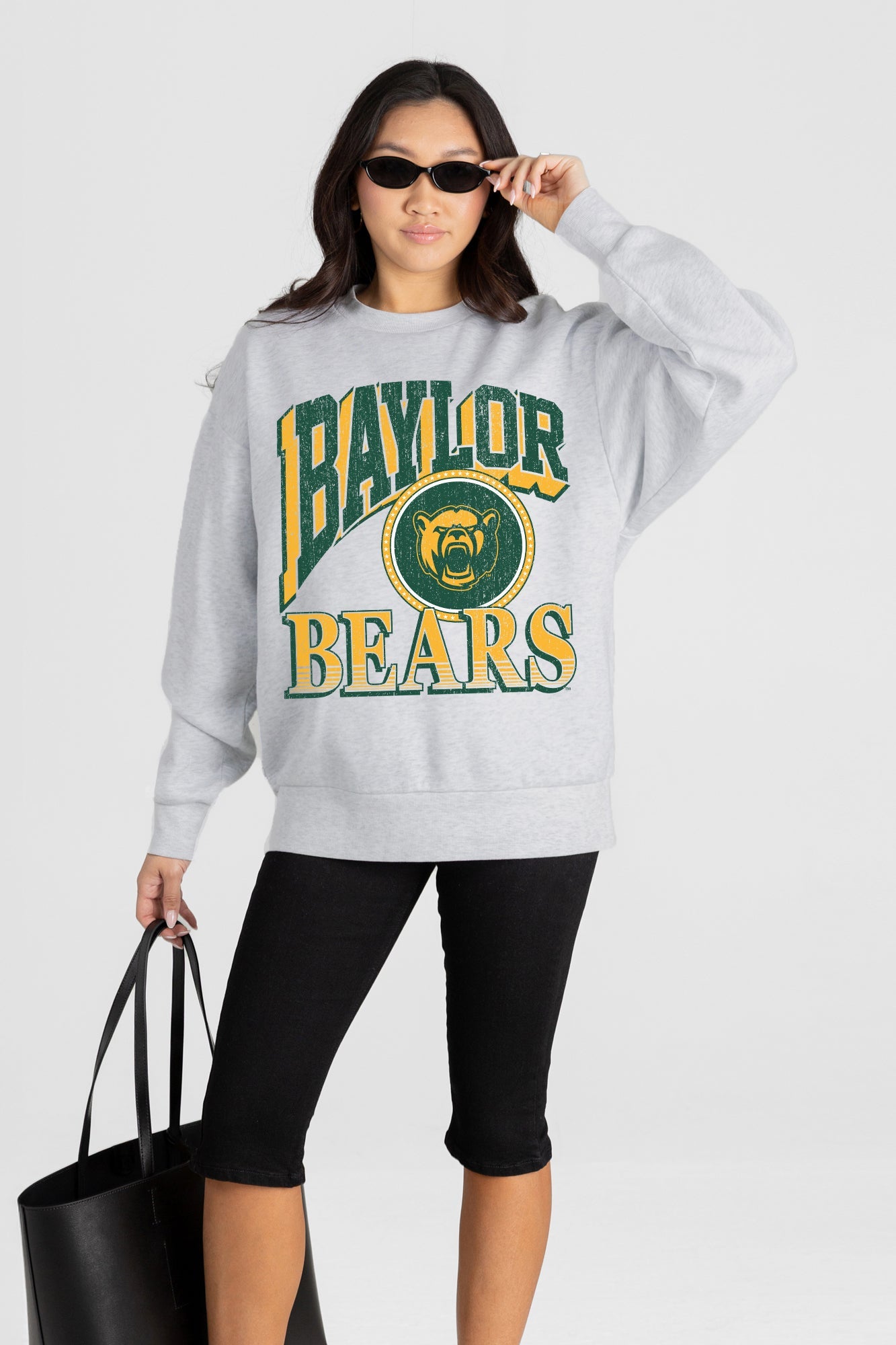 BAYLOR BEARS GAME ON PREMIUM FLEECE DROP SHOULDER CREWNECK PULLOVER