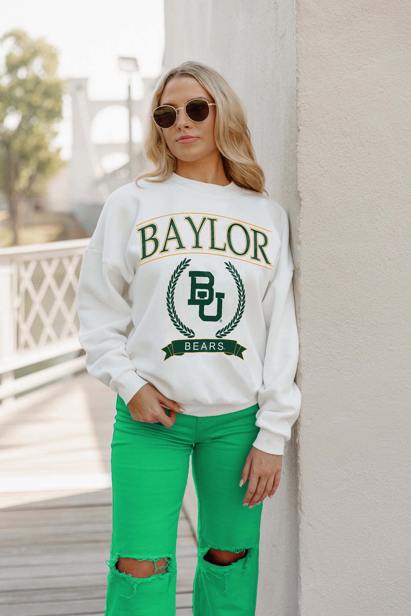 BAYLOR BEARS Having A Ball Fleece Crew Pullover By Madi Prewett Troutt