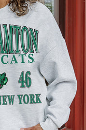 BINGHAMTON BEARCATS ALLEGIANCE PREMIUM FLEECE DROP SHOULDER CREWNECK PULLOVER