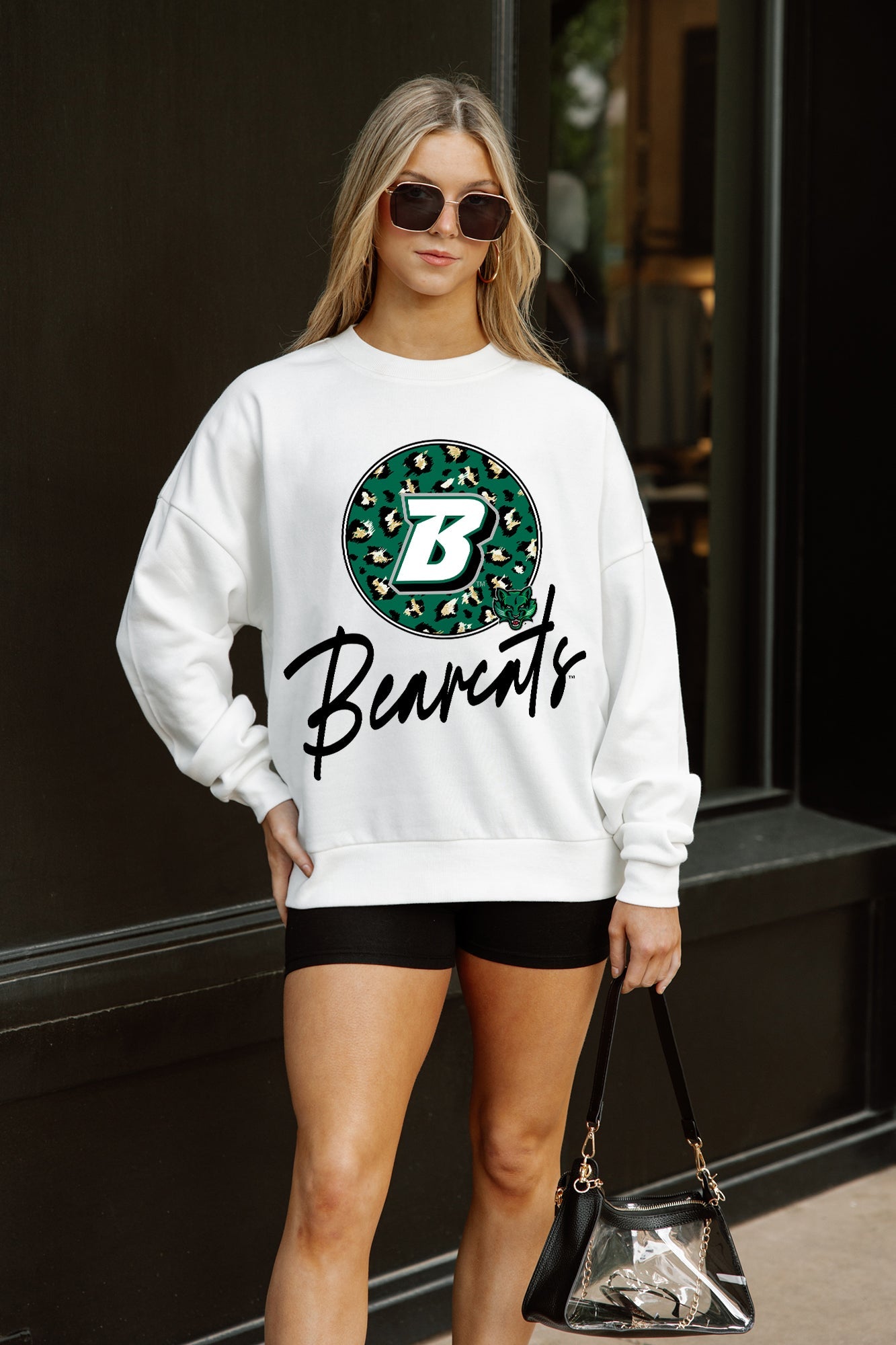 BINGHAMTON BEARCATS WILD BREAKTHROUGH PREMIUM FLEECE CREWNECK PULLOVER