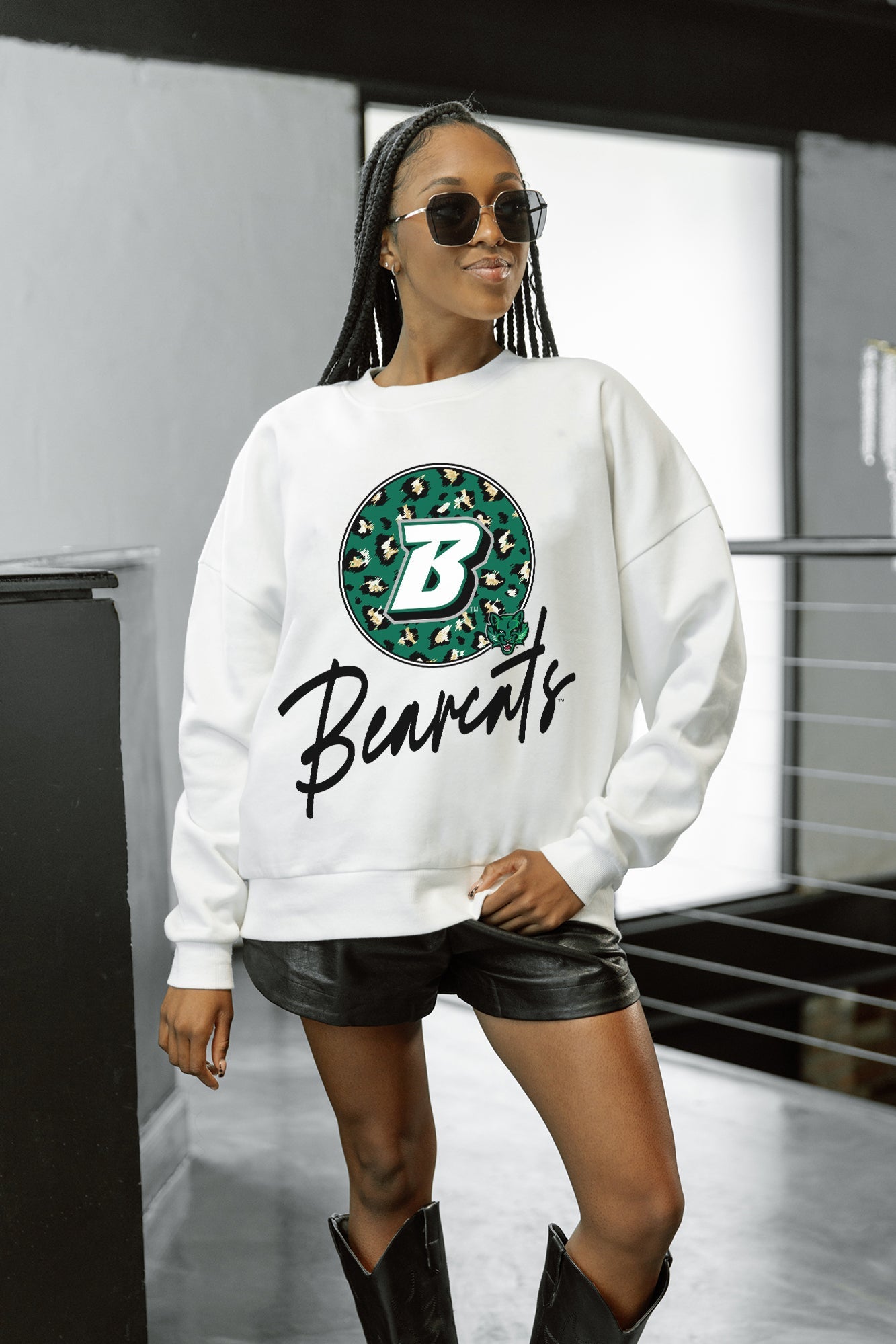 BINGHAMTON BEARCATS WILD BREAKTHROUGH PREMIUM FLEECE CREWNECK PULLOVER