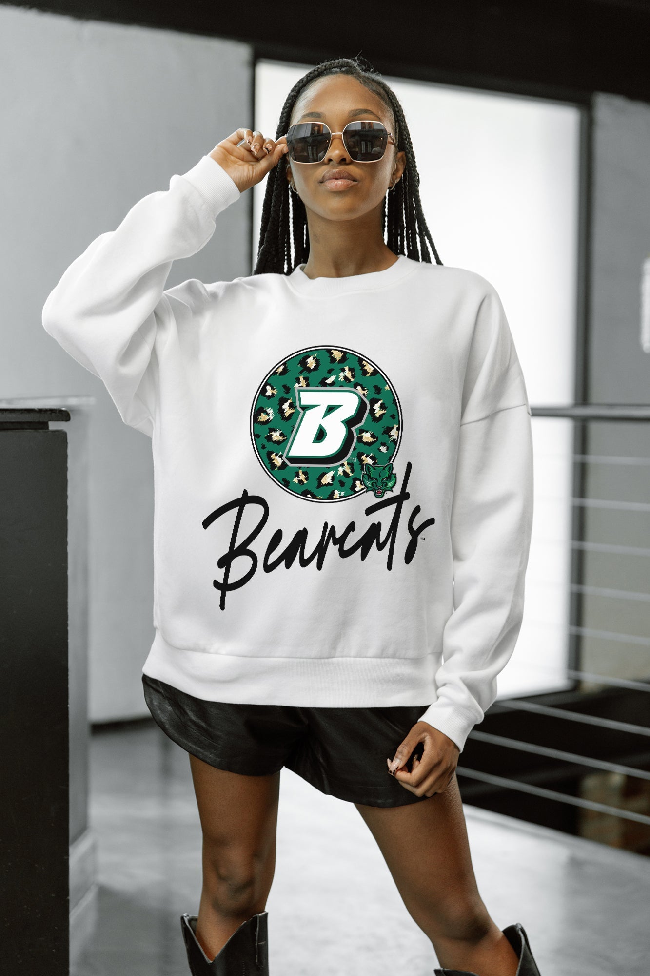 BINGHAMTON BEARCATS WILD BREAKTHROUGH PREMIUM FLEECE CREWNECK PULLOVER
