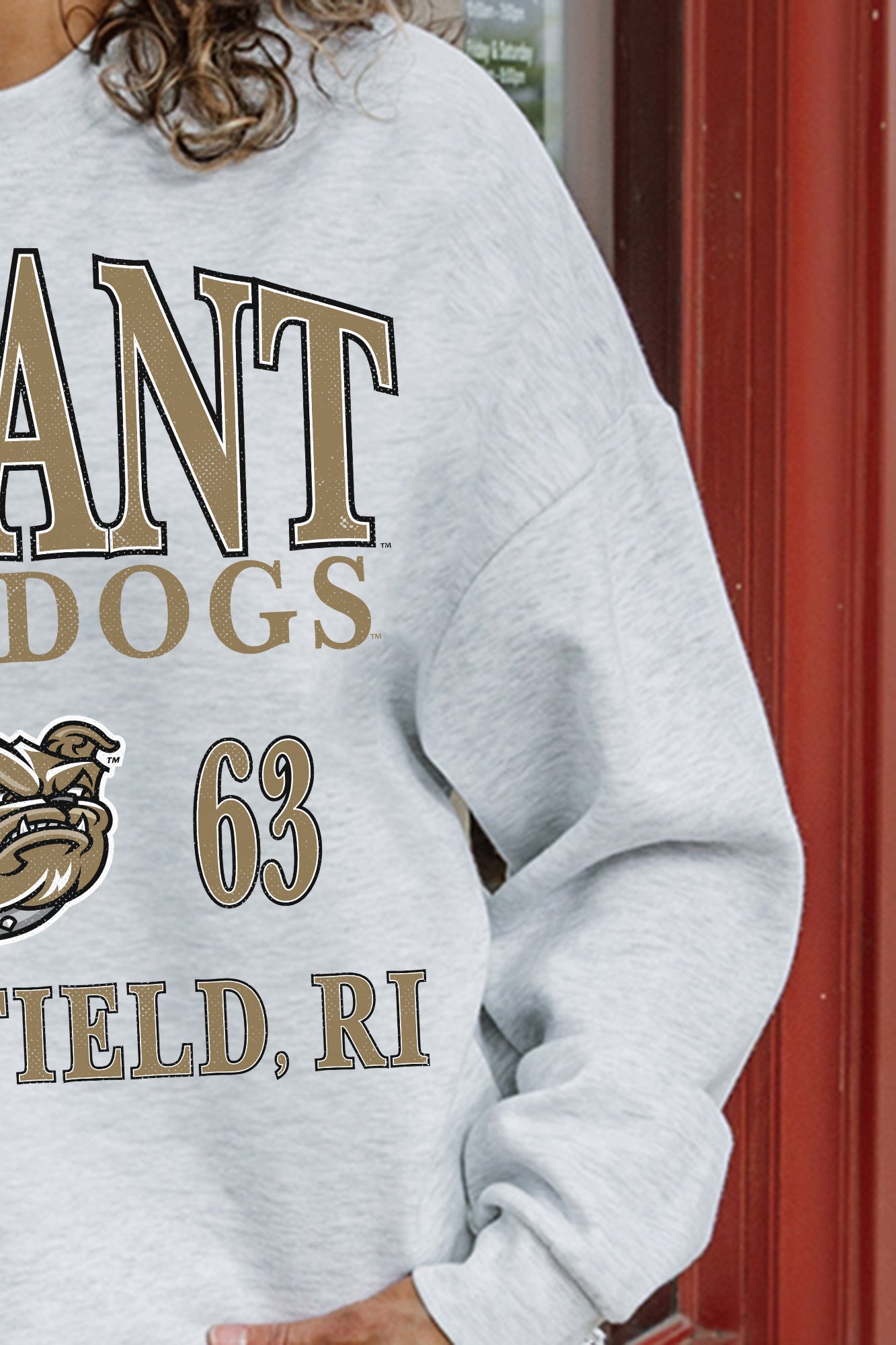 BRYANT BULLDOGS ALLEGIANCE PREMIUM FLEECE DROP SHOULDER CREWNECK PULLOVER