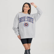 BOISE STATE BRONCOS TRADITION REFINED PREMIUM FLEECE CREWNECK PULLOVER