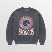 BOISE STATE BRONCOS SATURDAY SEAL PREMIUM FLEECE DROP SHOULDER CREWNECK PULLOVER