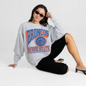 BOISE STATE BRONCOS GAME ON PREMIUM FLEECE DROP SHOULDER CREWNECK PULLOVER