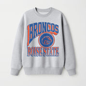 BOISE STATE BRONCOS GAME ON PREMIUM FLEECE DROP SHOULDER CREWNECK PULLOVER