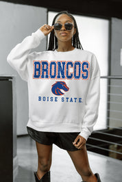 BOISE STATE BRONCOS FREESTYLE PREMIUM FLEECE CREWNECK PULLOVER