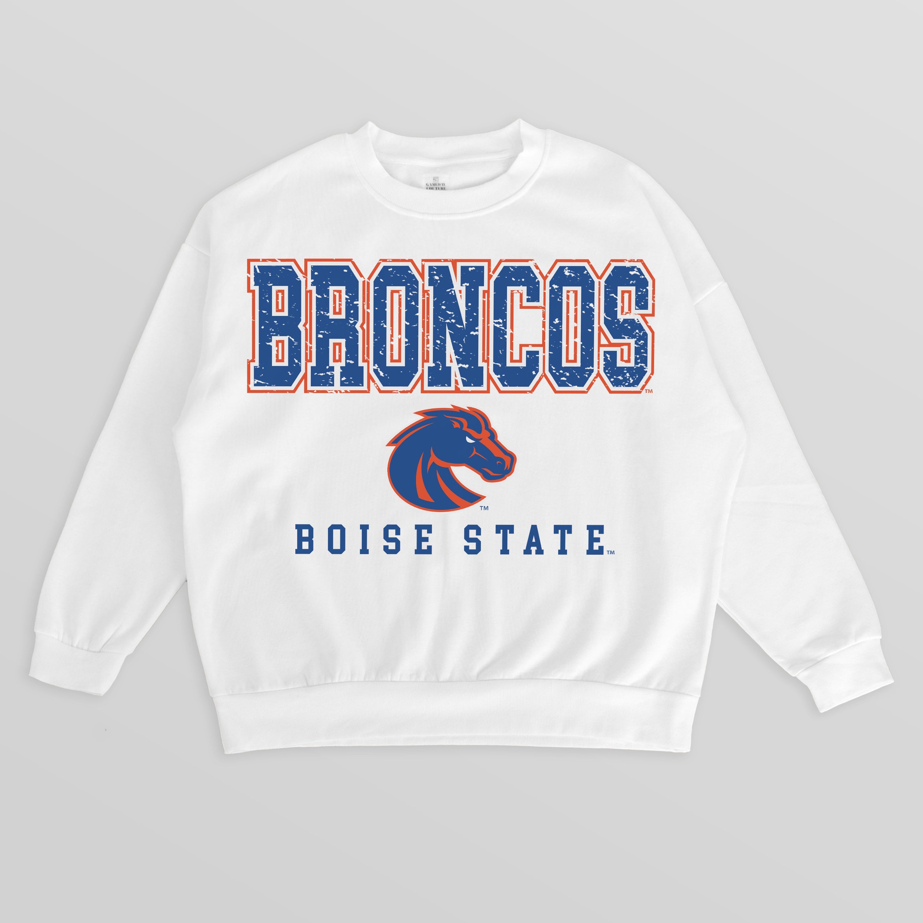 BOISE STATE BRONCOS FREESTYLE PREMIUM FLEECE CREWNECK PULLOVER