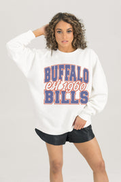 BUFFALO BILLS FADED FORMATION PREMIUM FLEECE CREWNECK PULLOVER