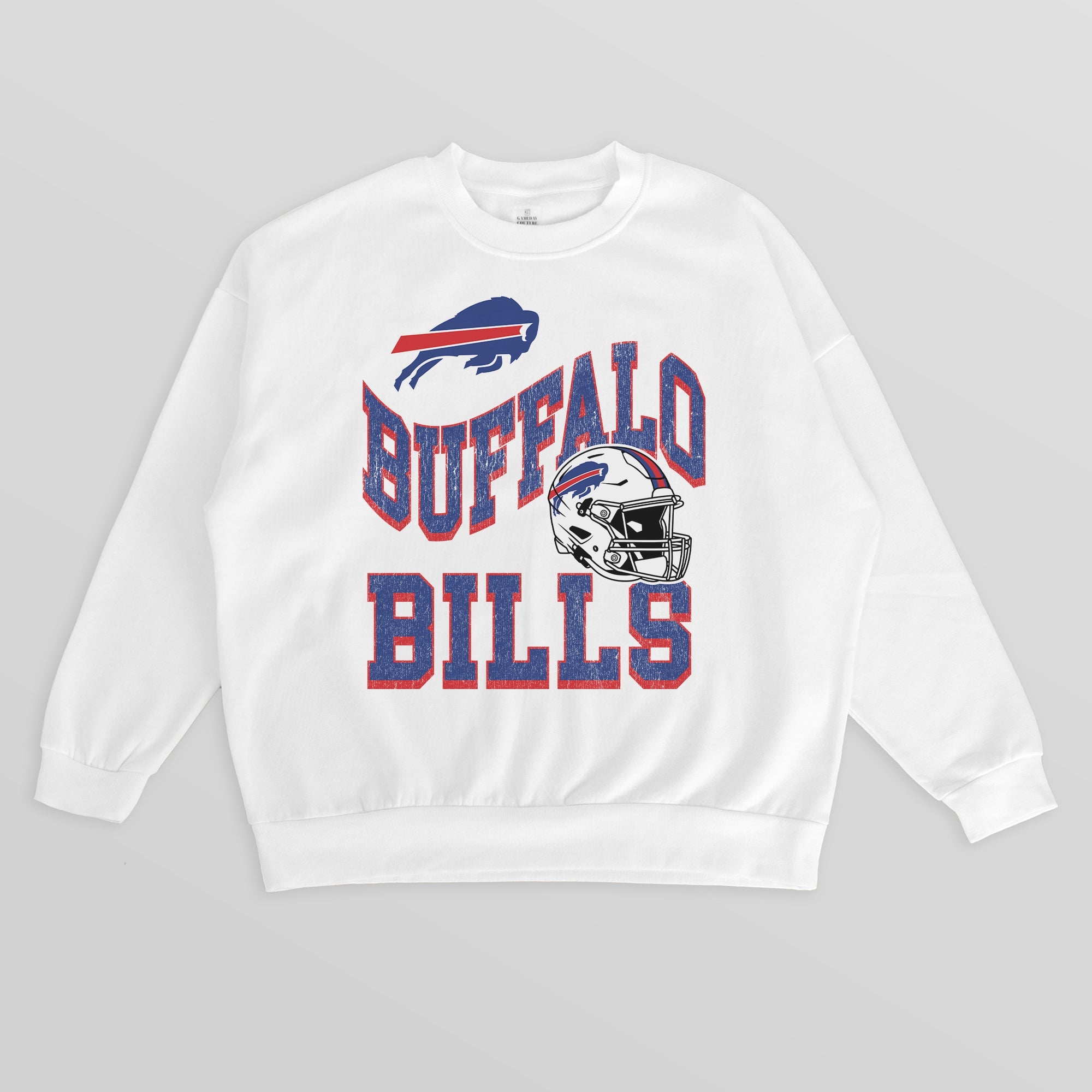 BUFFALO BILLS HARD EARNED PREMIUM FLEECE CREWNECK PULLOVER