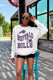 BUFFALO BILLS HARD EARNED PREMIUM FLEECE CREWNECK PULLOVER