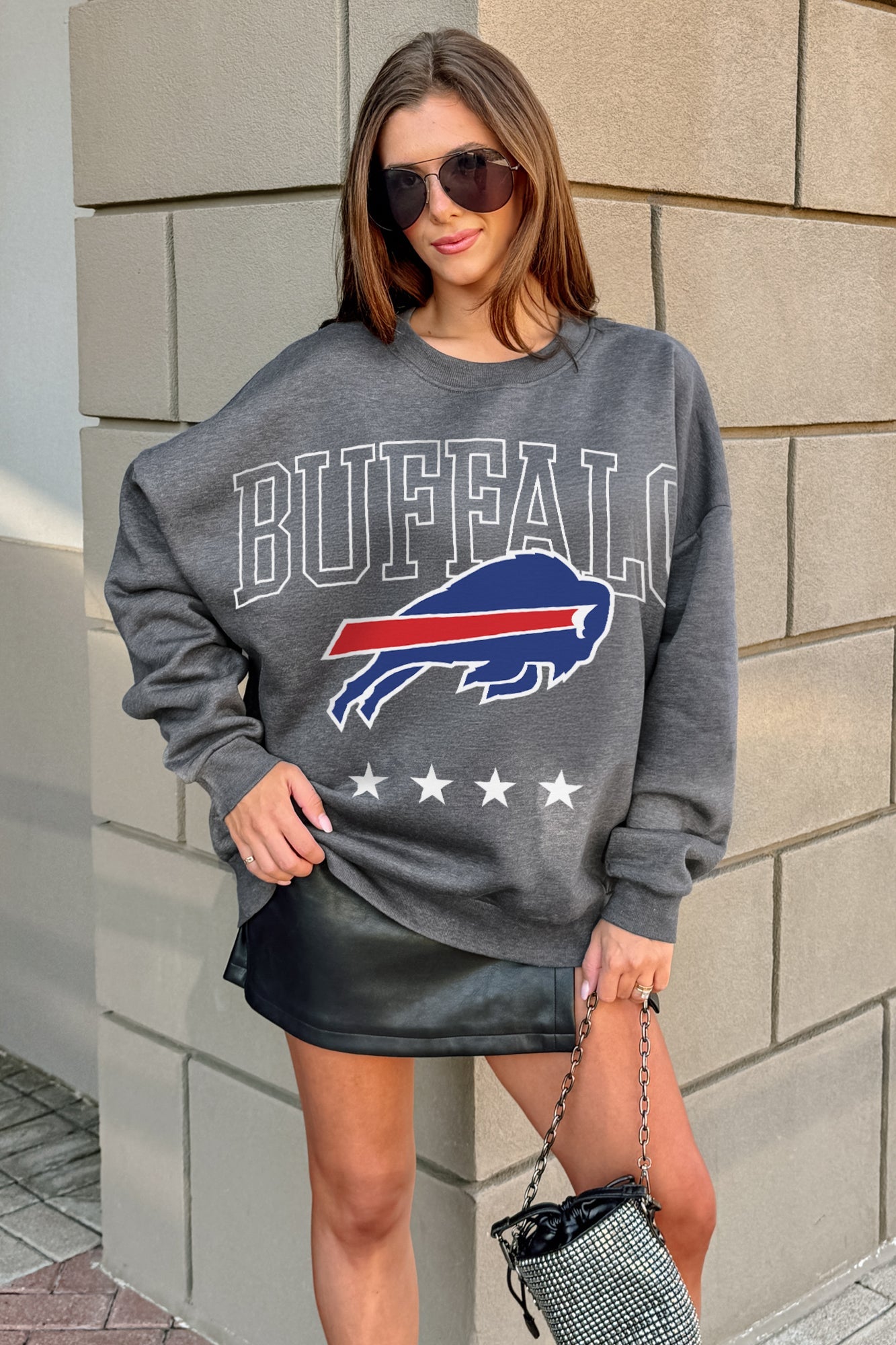 BUFFALO BILLS RISING STAR PREMIUM FLEECE CREWNECK PULLOVER