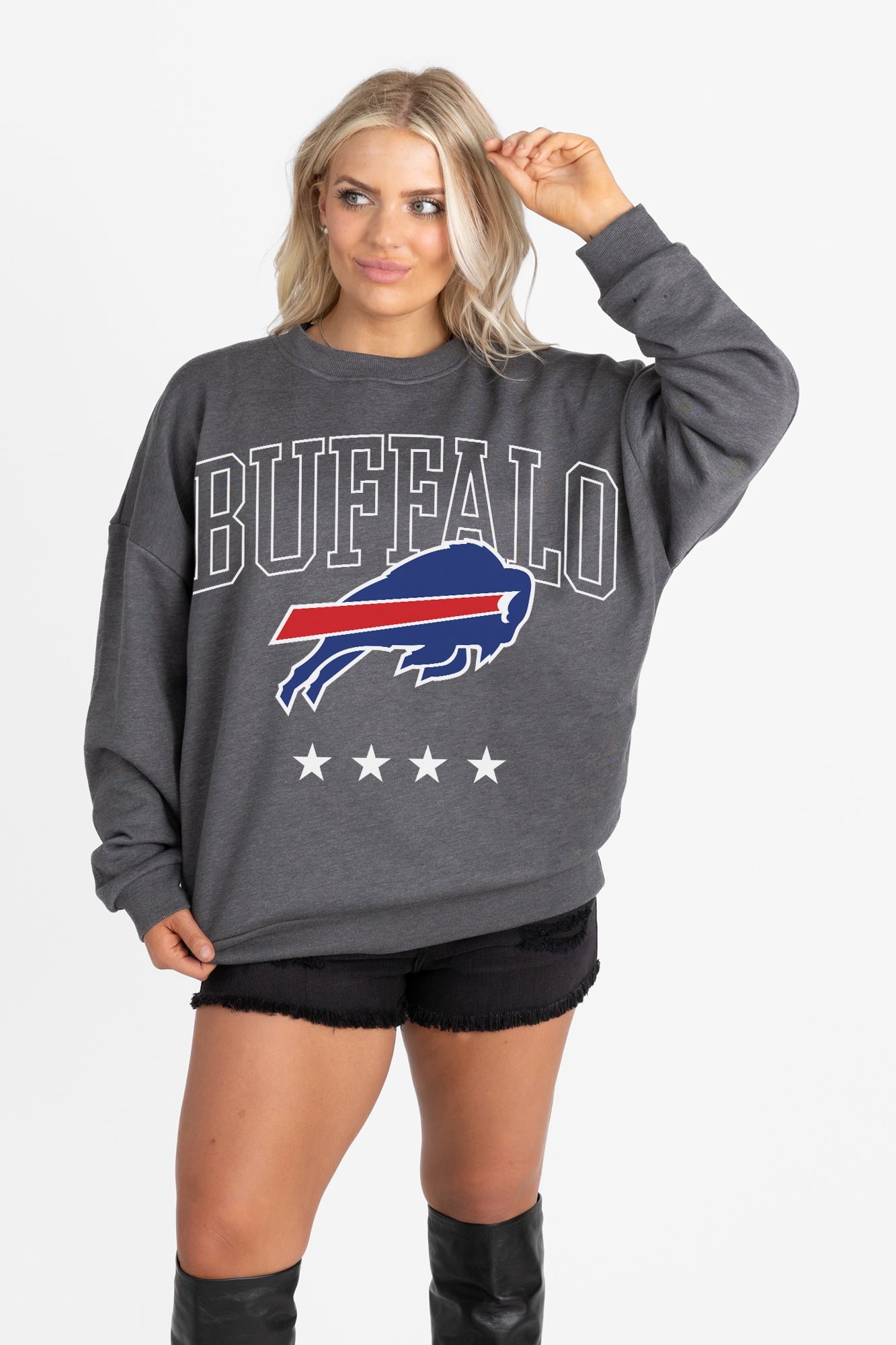 BUFFALO BILLS RISING STAR PREMIUM FLEECE CREWNECK PULLOVER