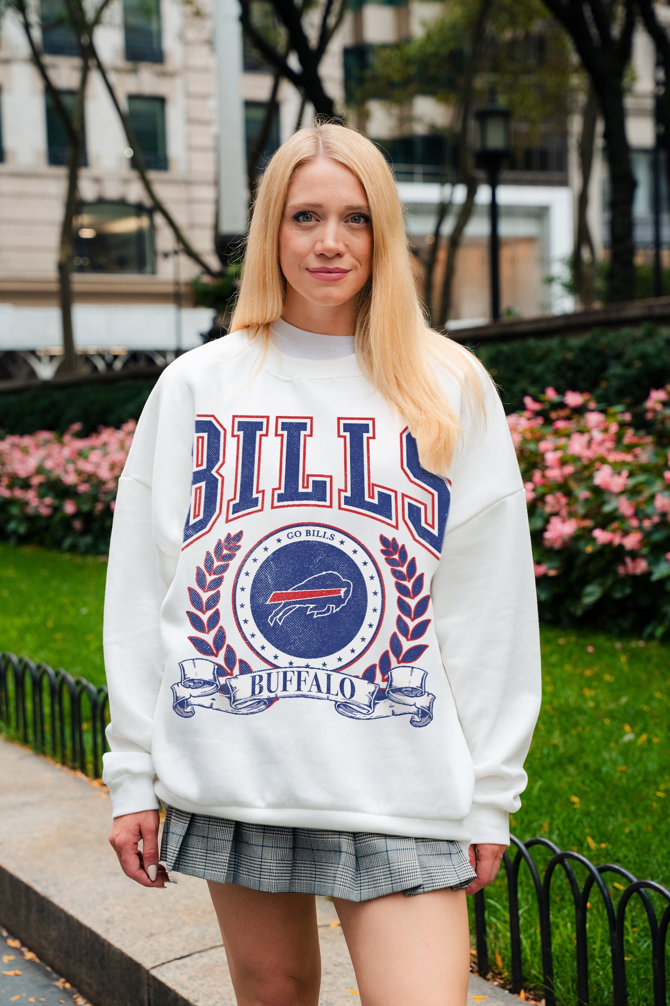 BUFFALO BILLS STAY COOL PREMIUM FLEECE CREWNECK PULLOVER