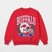 BUFFALO BILLS CLASSIC ARCHIVES PREMIUM FLEECE DROP SHOULDER CREWNECK PULLOVER