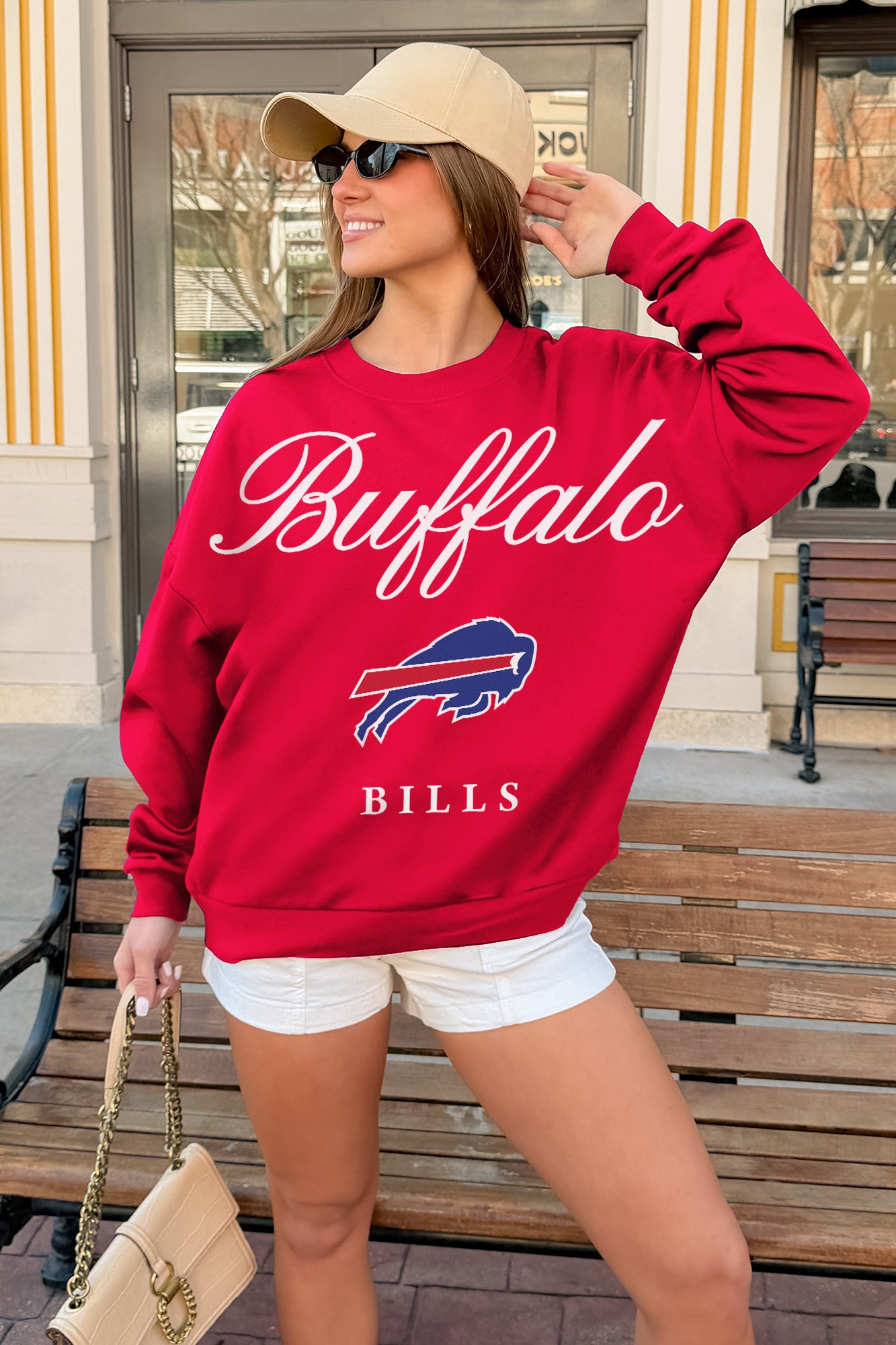 BUFFALO BILLS LEGACY CLUB PREMIUM FLEECE CREWNECK PULLOVER