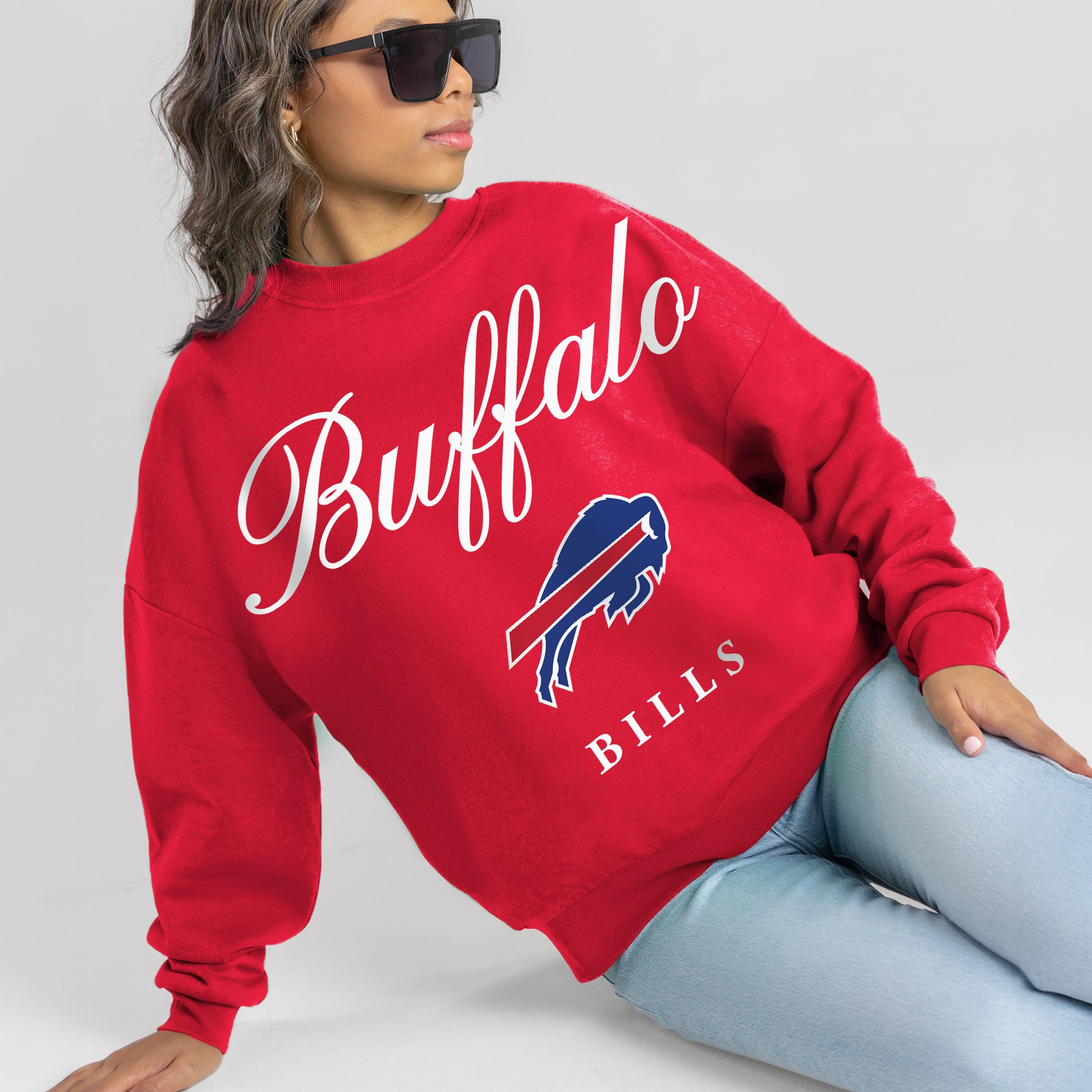 BUFFALO BILLS LEGACY CLUB PREMIUM FLEECE CREWNECK PULLOVER