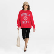 BUFFALO BILLS PRIME PLAY PREMIUM FLEECE DROP SHOULDER CREWNECK PULLOVER