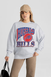 BUFFALO BILLS GAME ON PREMIUM FLEECE DROP SHOULDER CREWNECK PULLOVER