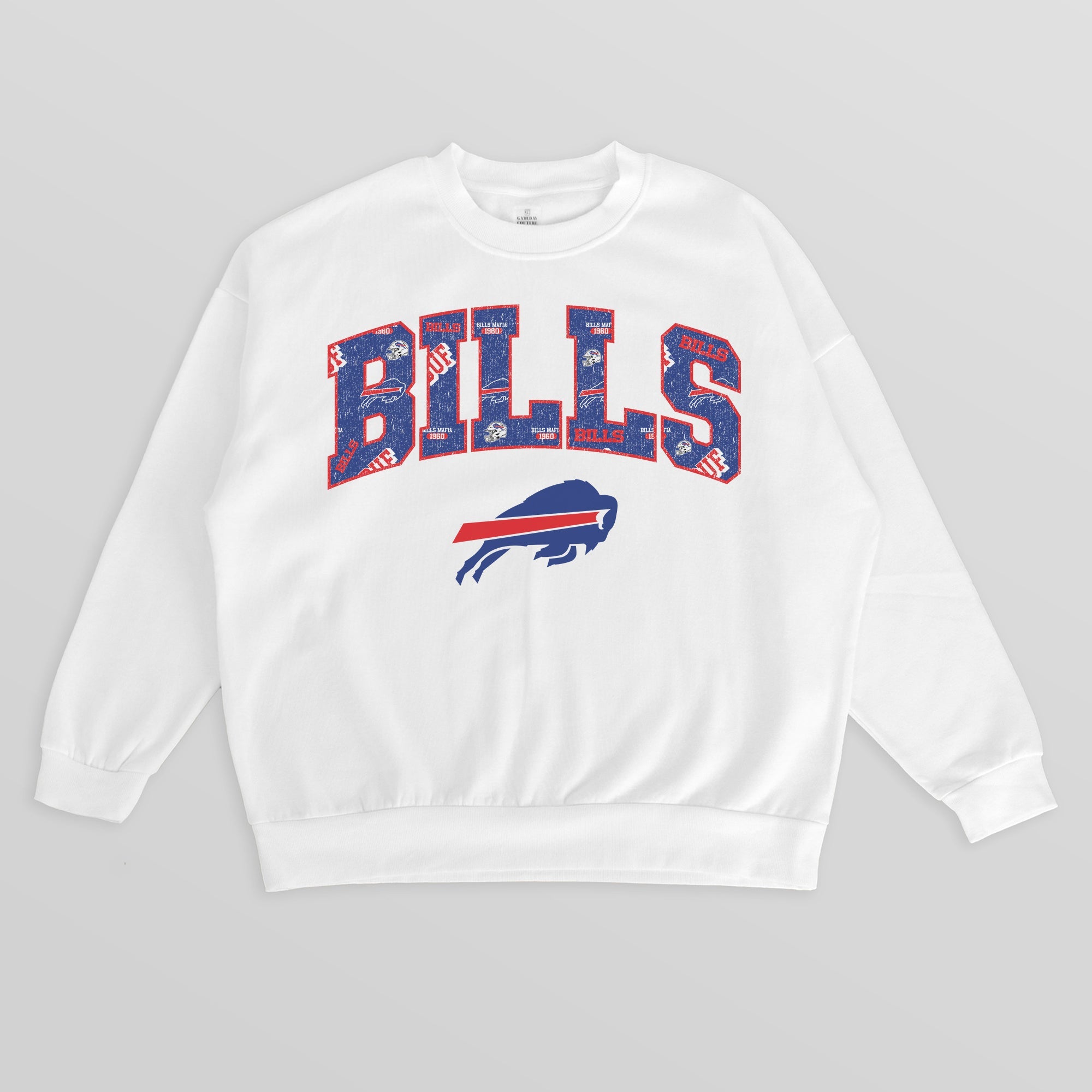 BUFFALO BILLS SWEET PLAY PREMIUM FLEECE DROP SHOULDER CREWNECK PULLOVER