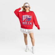 BUFFALO BILLS MAIN CHARACTER PREMIUM FLEECE DROP SHOULDER CREWNECK PULLOVER