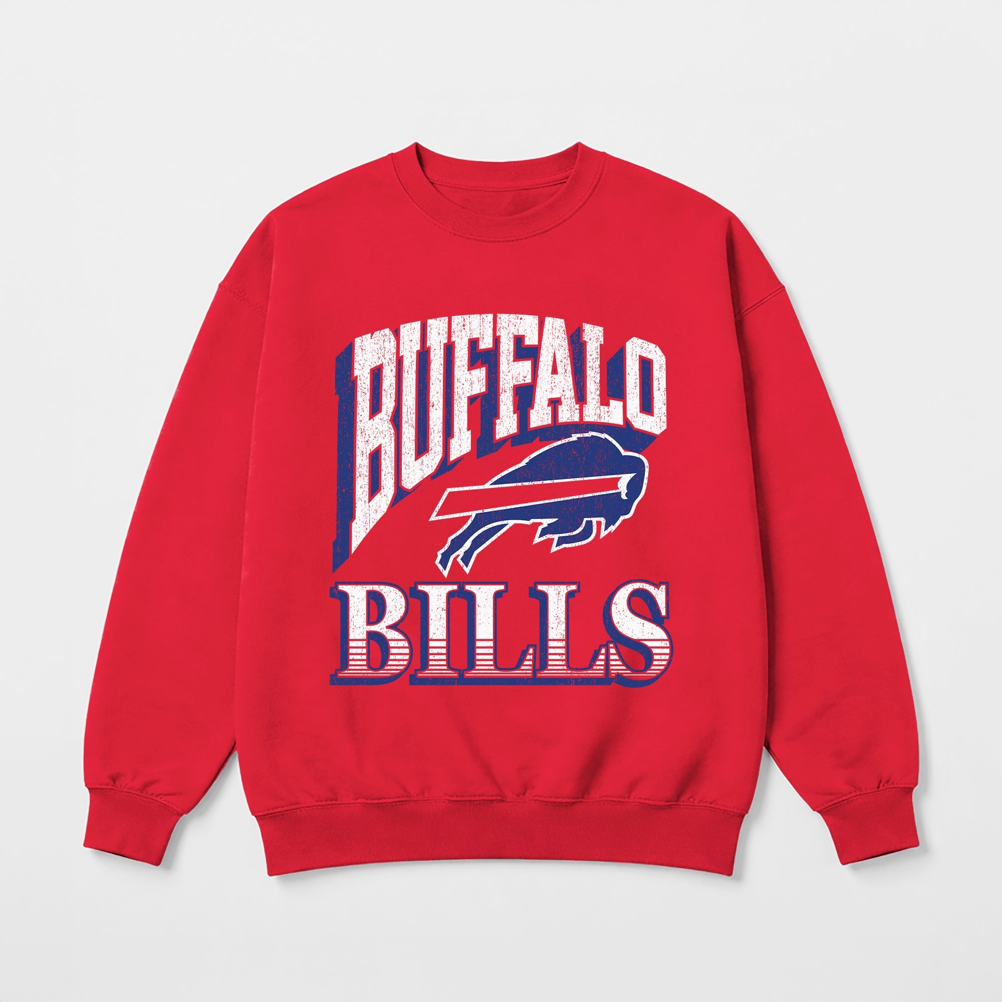 BUFFALO BILLS MAIN CHARACTER PREMIUM FLEECE DROP SHOULDER CREWNECK PULLOVER