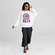 BUFFALO BILLS ENDZONE PREMIUM FLEECE DROP SHOULDER CREWNECK PULLOVER