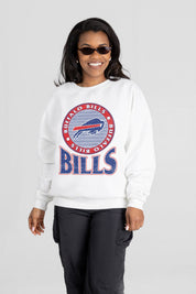 BUFFALO BILLS ENDZONE PREMIUM FLEECE DROP SHOULDER CREWNECK PULLOVER