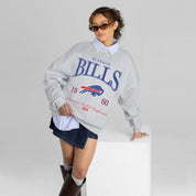 BUFFALO BILLS INSTANT CLASSIC PREMIUM FLEECE DROP SHOULDER CREWNECK PULLOVER