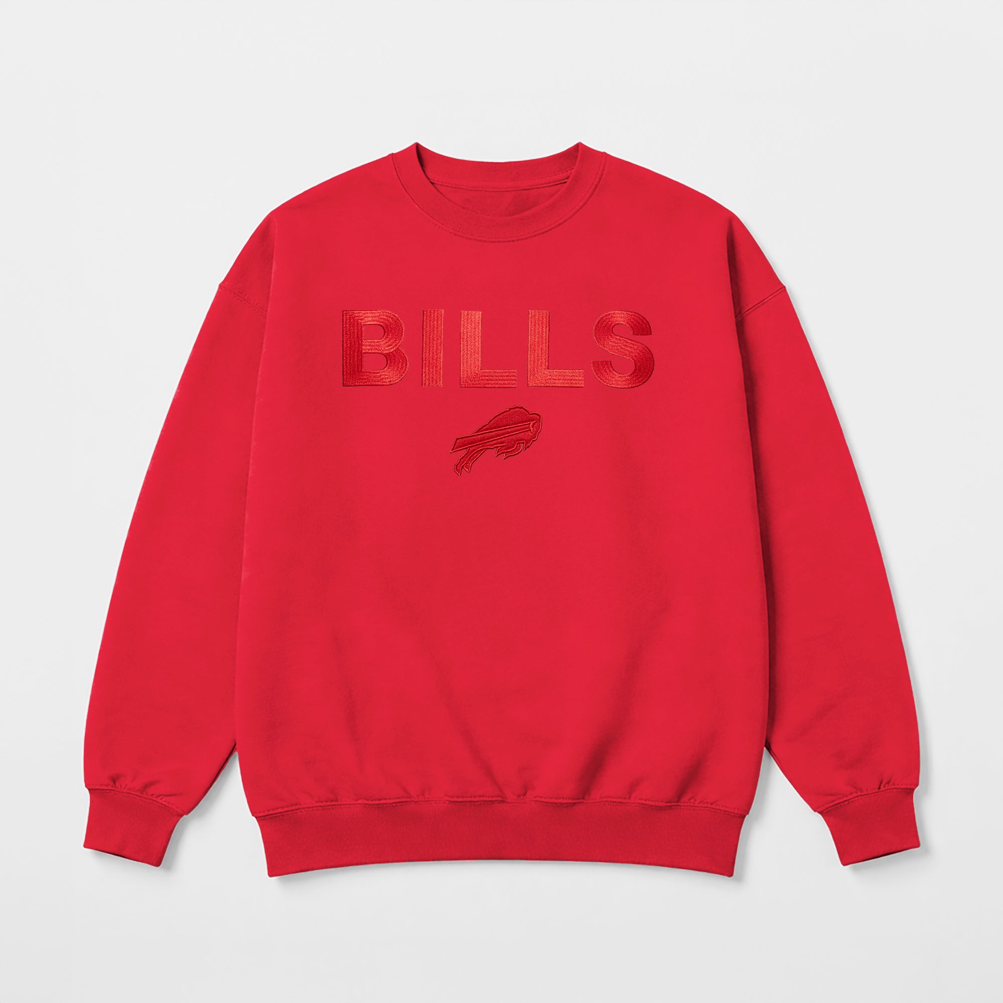 BUFFALO BILLS ELITE ERA EMBROIDERED PREMIUM FLEECE CREWNECK