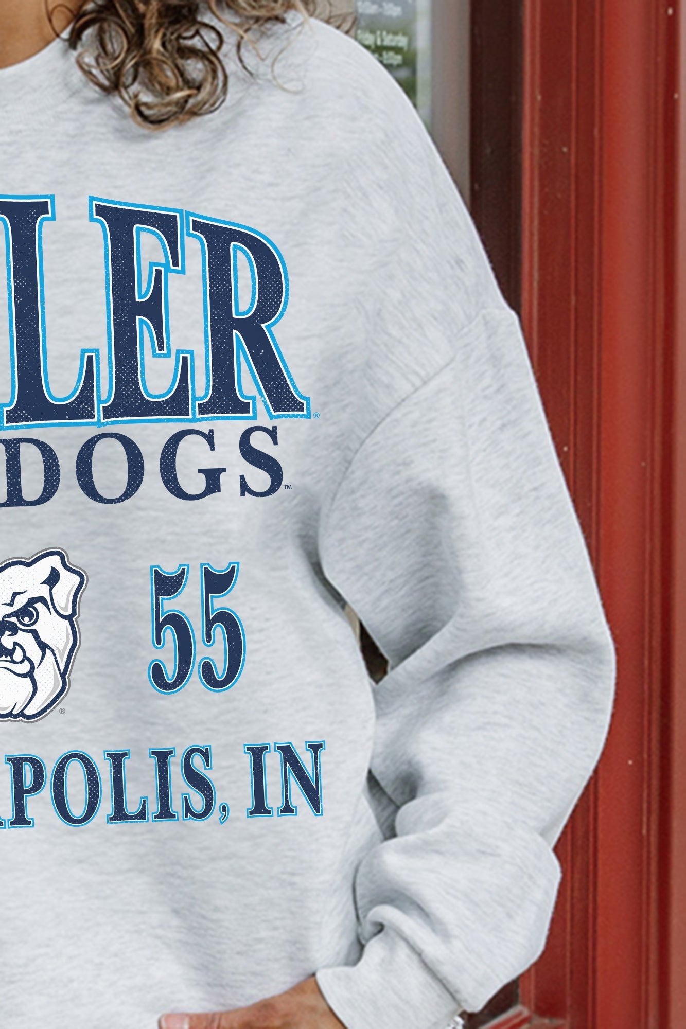 BUTLER BULLDOGS ALLEGIANCE PREMIUM FLEECE DROP SHOULDER CREWNECK PULLOVER