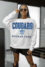 BYU COUGARS FREESTYLE PREMIUM FLEECE CREWNECK PULLOVER
