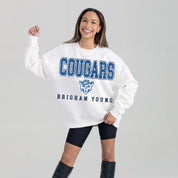 BYU COUGARS FREESTYLE PREMIUM FLEECE CREWNECK PULLOVER