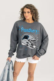 CAROLINA PANTHERS READY TO RUMBLE PREMIUM FLEECE DROP SHOULDER CREWNECK PULLOVER