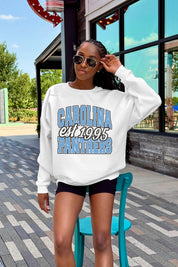 CAROLINA PANTHERS FADED FORMATION PREMIUM FLEECE CREWNECK PULLOVER