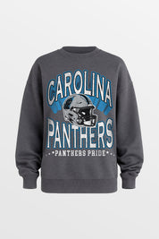 CAROLINA PANTHERS STAY COOL PREMIUM FLEECE CREWNECK PULLOVER BY RANDI MAHOMES