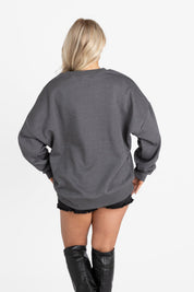 CAROLINA PANTHERS STAY COOL PREMIUM FLEECE CREWNECK PULLOVER BY RANDI MAHOMES