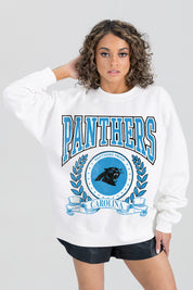 CAROLINA PANTHERS STAY COOL PREMIUM FLEECE CREWNECK PULLOVER