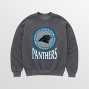 CAROLINA PANTHERS SATURDAY SEAL PREMIUM FLEECE DROP SHOULDER CREWNECK PULLOVER
