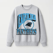 CAROLINA PANTHERS GAME ON PREMIUM FLEECE DROP SHOULDER CREWNECK PULLOVER