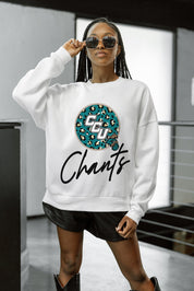 COASTAL CAROLINA CHANTICLEERS WILD BREAKTHROUGH PREMIUM FLEECE CREWNECK PULLOVER