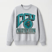 COASTAL CAROLINA CHANTICLEERS GAME ON PREMIUM FLEECE DROP SHOULDER CREWNECK PULLOVER
