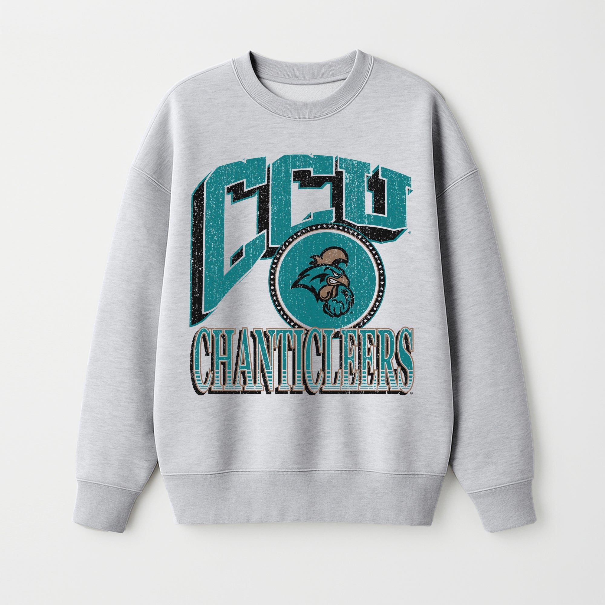 COASTAL CAROLINA CHANTICLEERS GAME ON PREMIUM FLEECE DROP SHOULDER CREWNECK PULLOVER