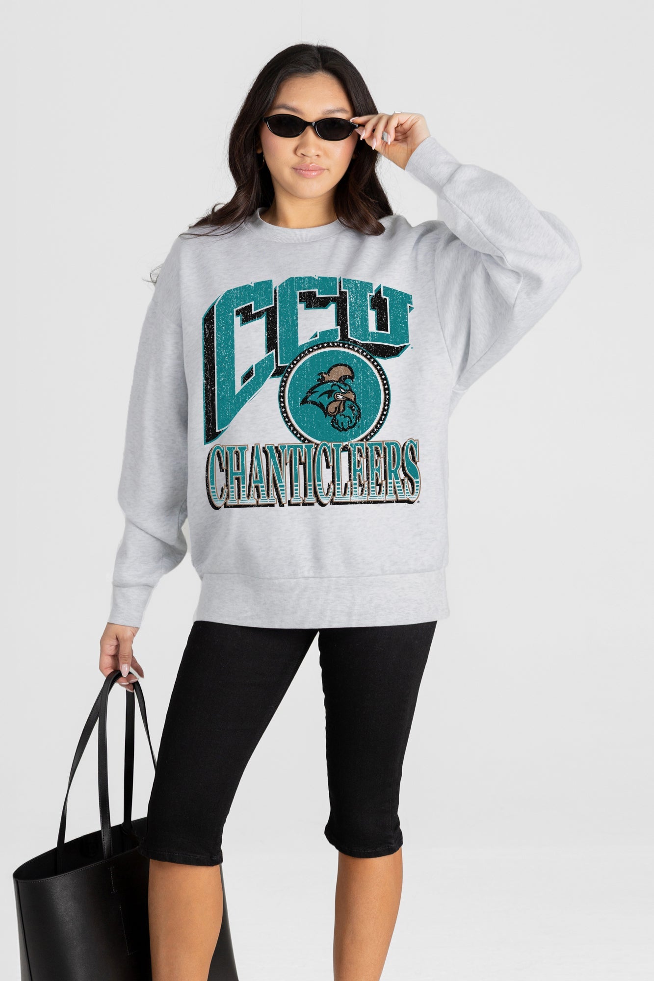 COASTAL CAROLINA CHANTICLEERS GAME ON PREMIUM FLEECE DROP SHOULDER CREWNECK PULLOVER