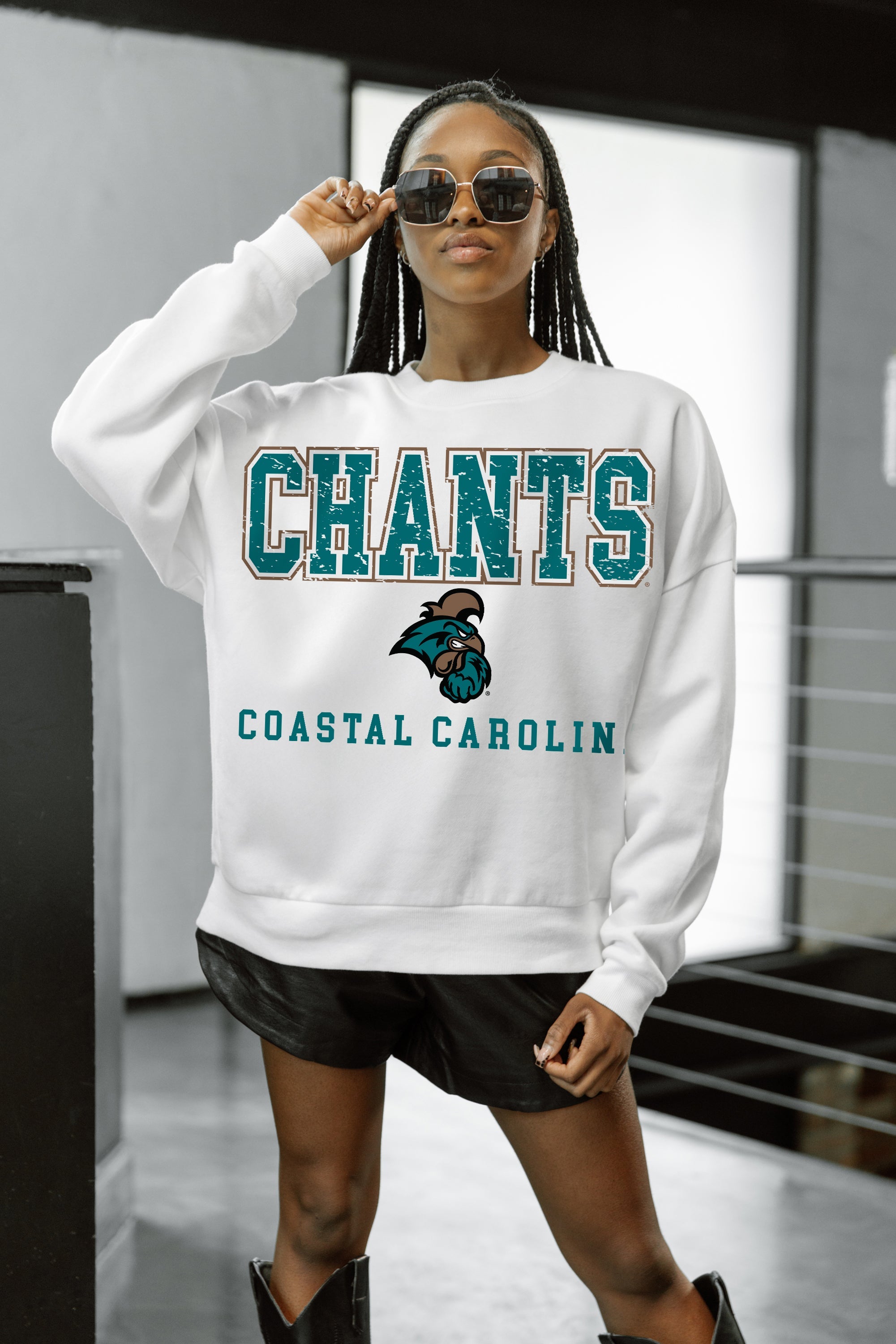 COASTAL CAROLINA CHANTICLEERS FREESTYLE PREMIUM FLEECE CREWNECK PULLOVER