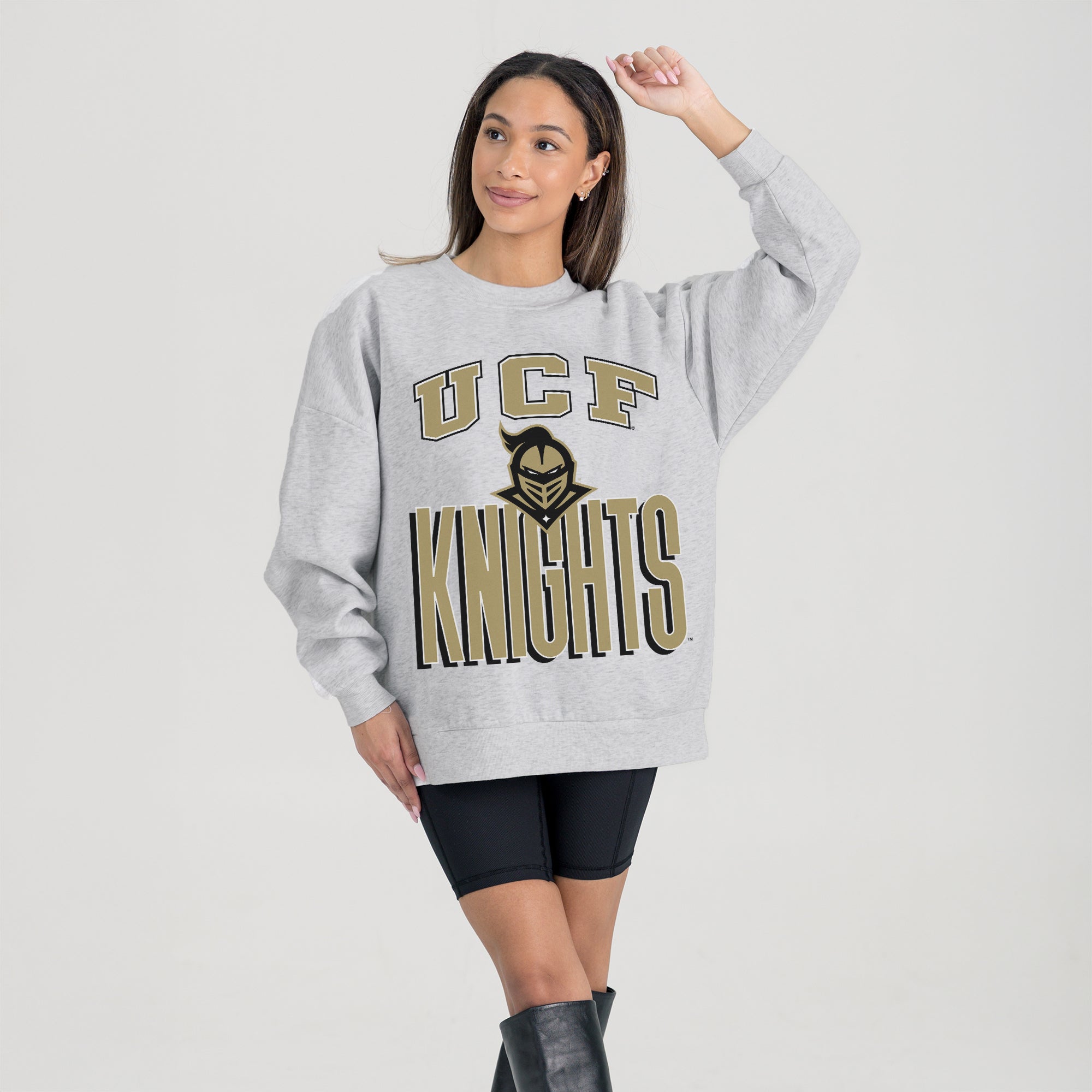 CENTRAL FLORIDA KNIGHTS FIERCE FOCUS PREMIUM FLEECE DROP SHOULDER CREWNECK PULLOVER