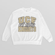 CENTRAL FLORIDA KNIGHTS FADED FORMATION PREMIUM FLEECE DROP SHOULDER CREWNECK PULLOVER