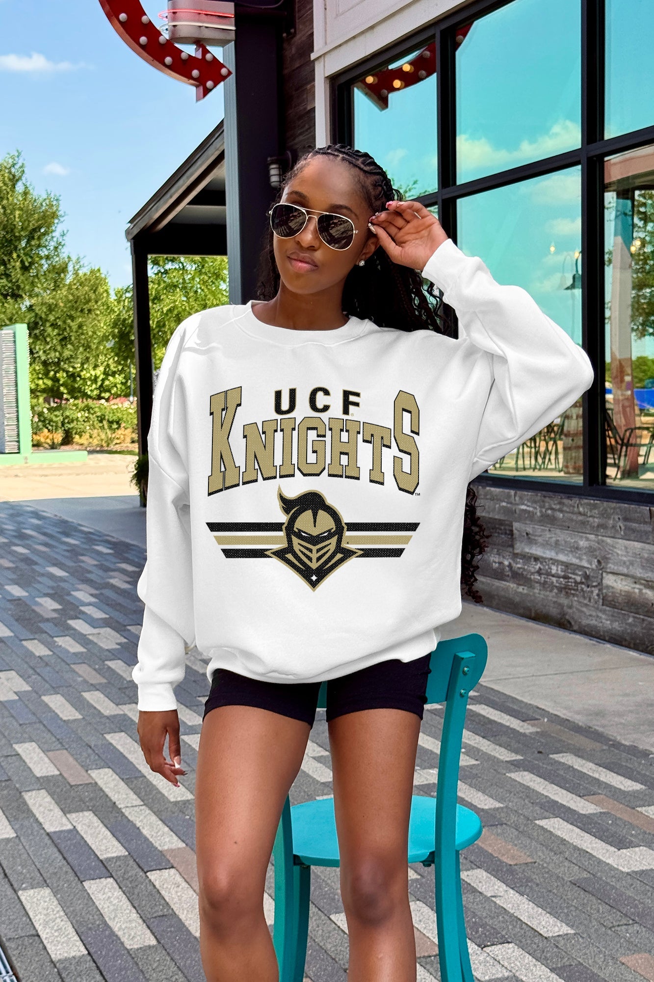 CENTRAL FLORIDA KNIGHTS SWIFT STRIKE PREMIUM FLEECE DROP SHOULDER CREWNECK PULLOVER
