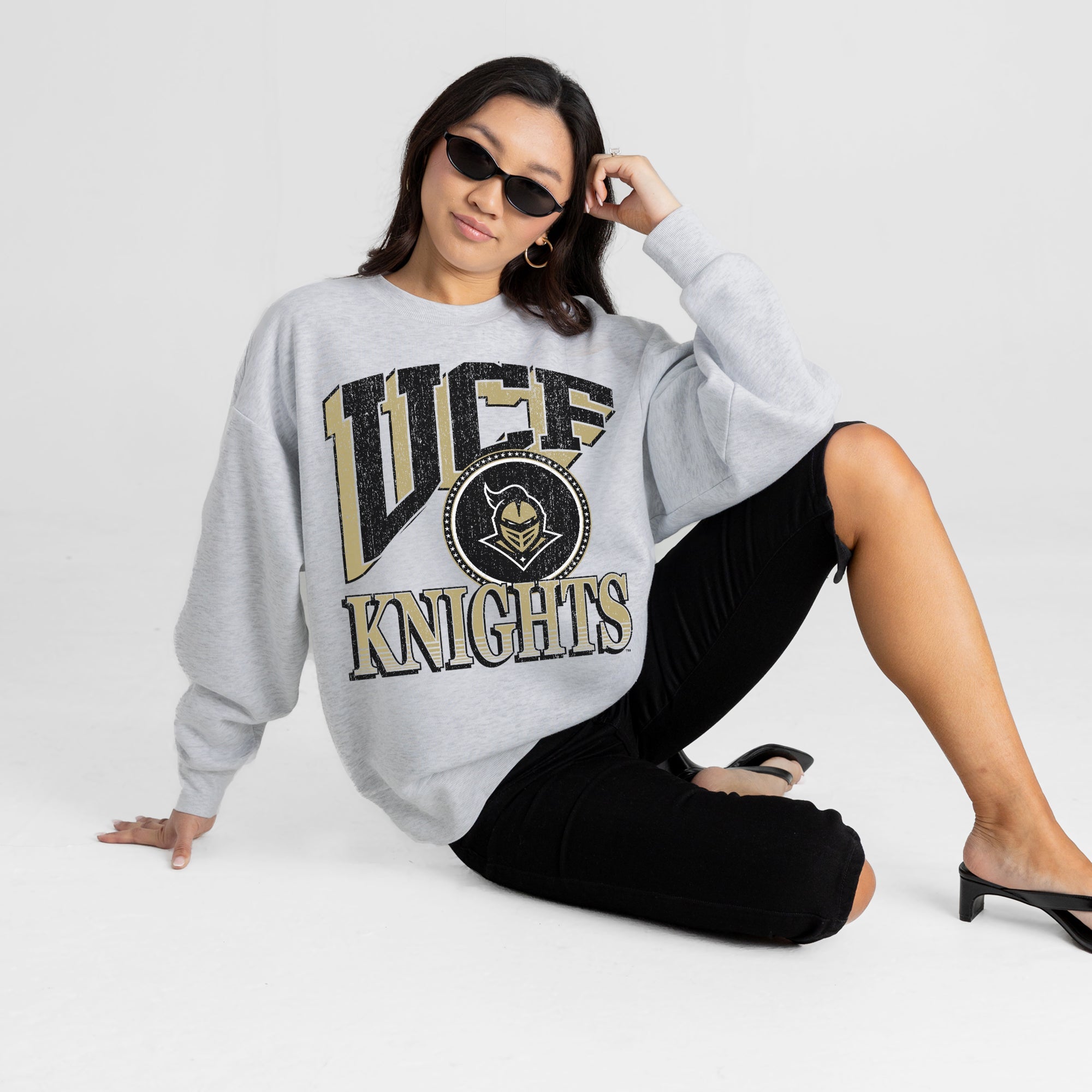 CENTRAL FLORIDA KNIGHTS GAME ON PREMIUM FLEECE DROP SHOULDER CREWNECK PULLOVER